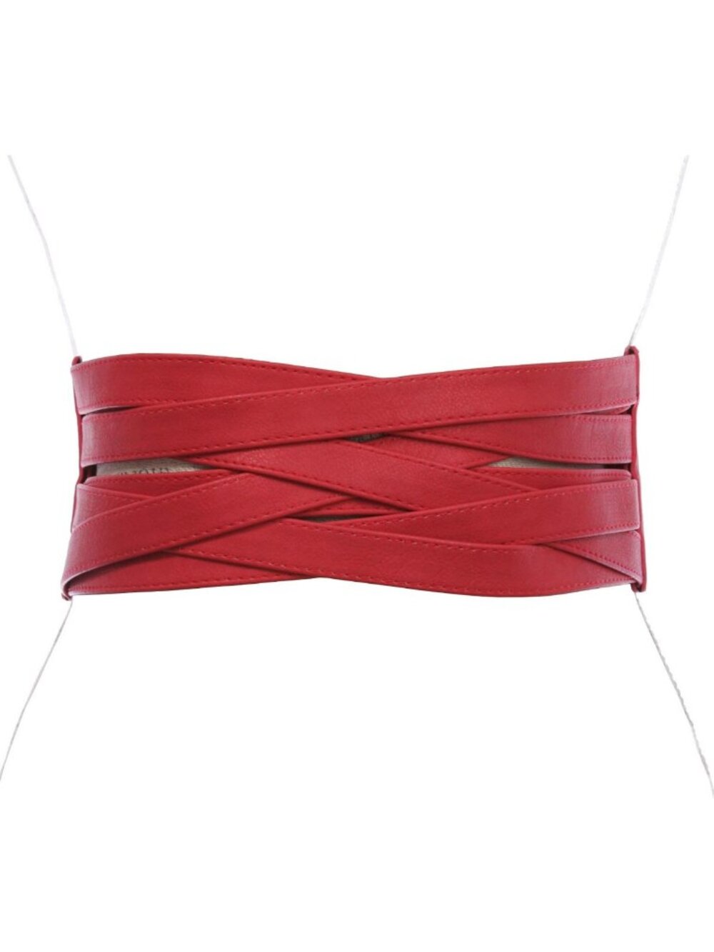 4" Women's High Waist Non-Leather Fashion Wide Braided Stretch Belt - Stylish